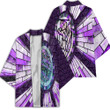 Thistle Scotland Celtic Knot and Strained Windown Purple Style Kimono A94 | 1stIreland