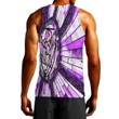 Thistle Scotland Celtic Knot and Strained Windown Purple Style Tank Top A94 | 1stIreland