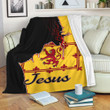 1sttheworld Premium Blanket - Royal Banner Of Scotland Jesus Premium Blanket A7