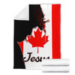 1sttheworld Premium Blanket - Canada Jesus Premium Blanket A7