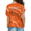 1sttheworld Clothing - Netherlands King's Day - Oranje Boven Tie Dye Style - One Shoulder Shirt A7 | 1sttheworld