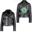 1sttheworld Clothing - Vulture Culture Occult Goth Wicca Bones Premium Women's Leather Jacket A35