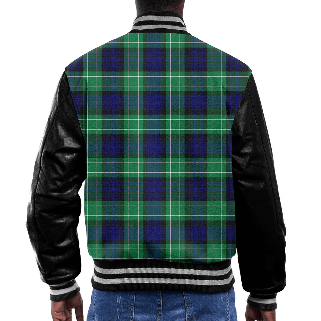 1sttheworld Clothing - Abercrombie Tartan Baseball Jacket - Black Sleeves A7