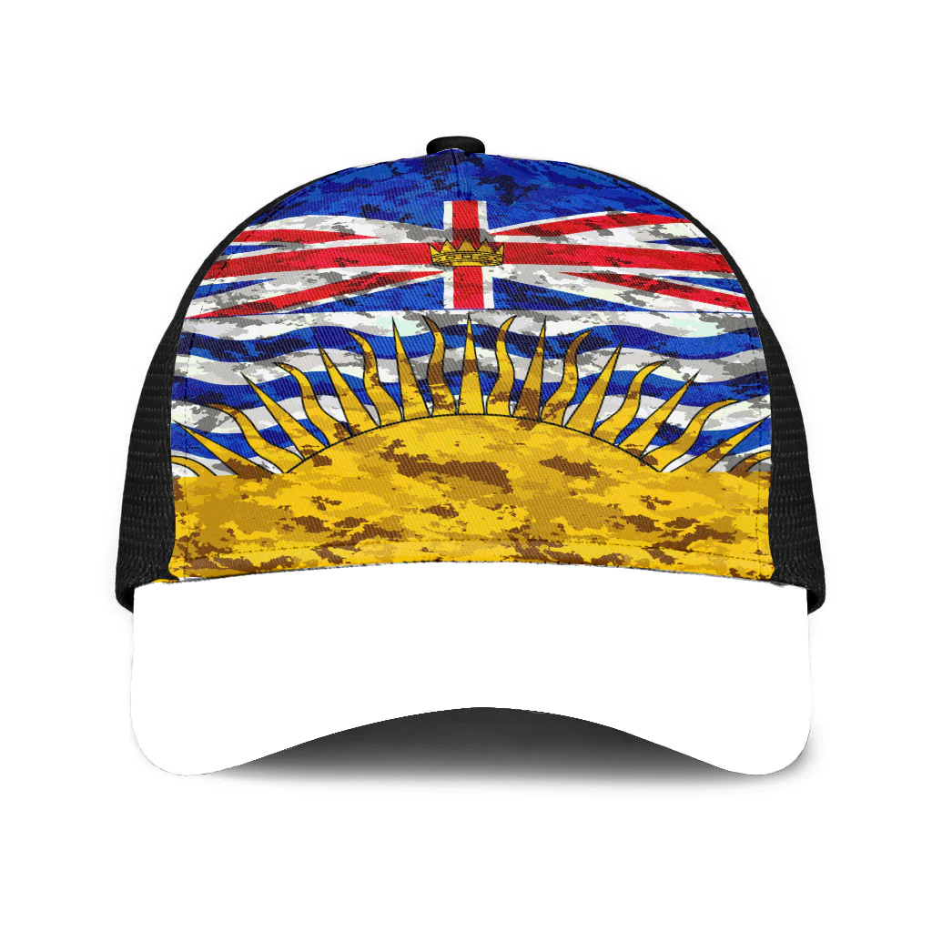 1sttheworld Cap - Canada Of British Columbia Mesh Back Cap - Camo Style A7