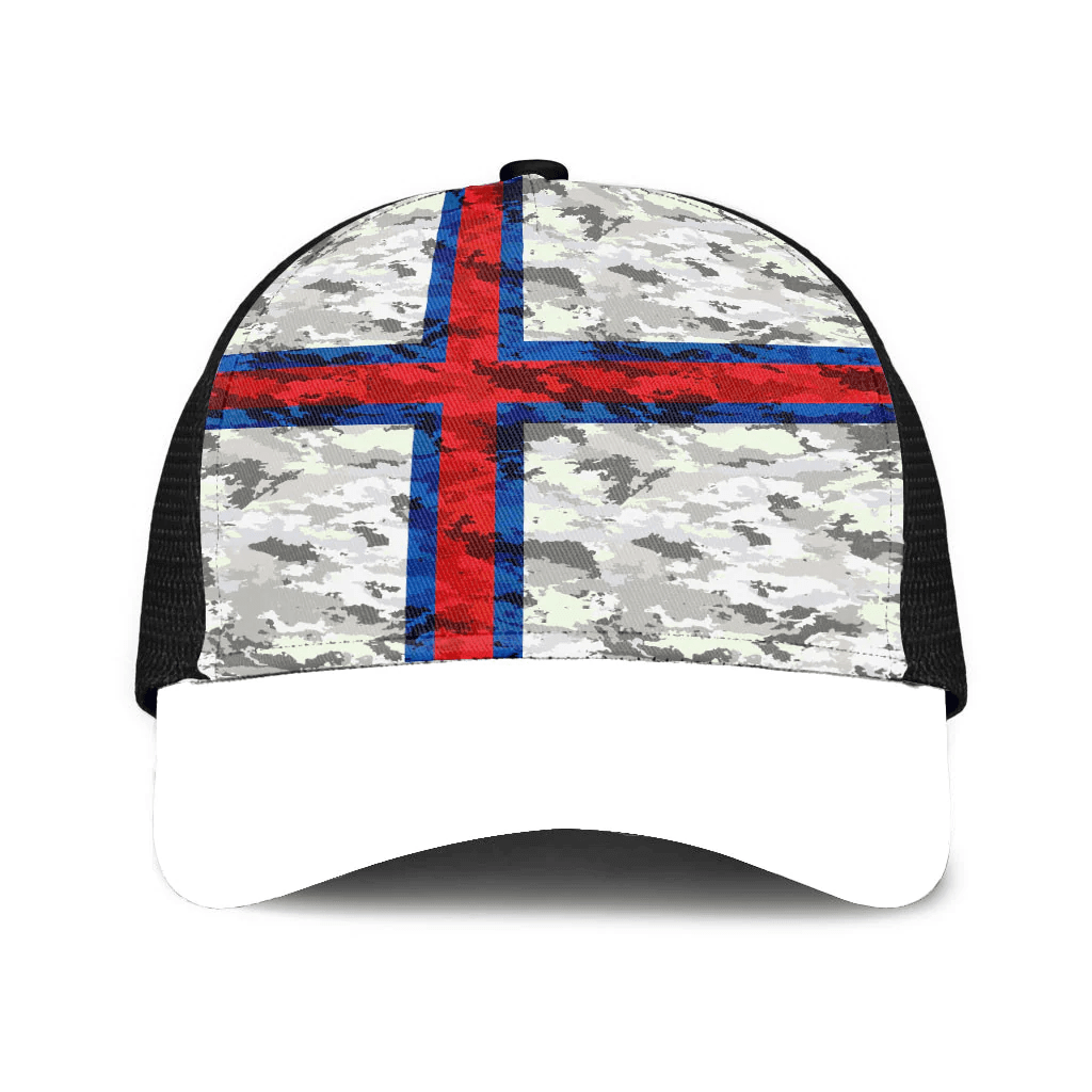 1sttheworld Cap - Faroe Islands Mesh Back Cap - Camo Style A7