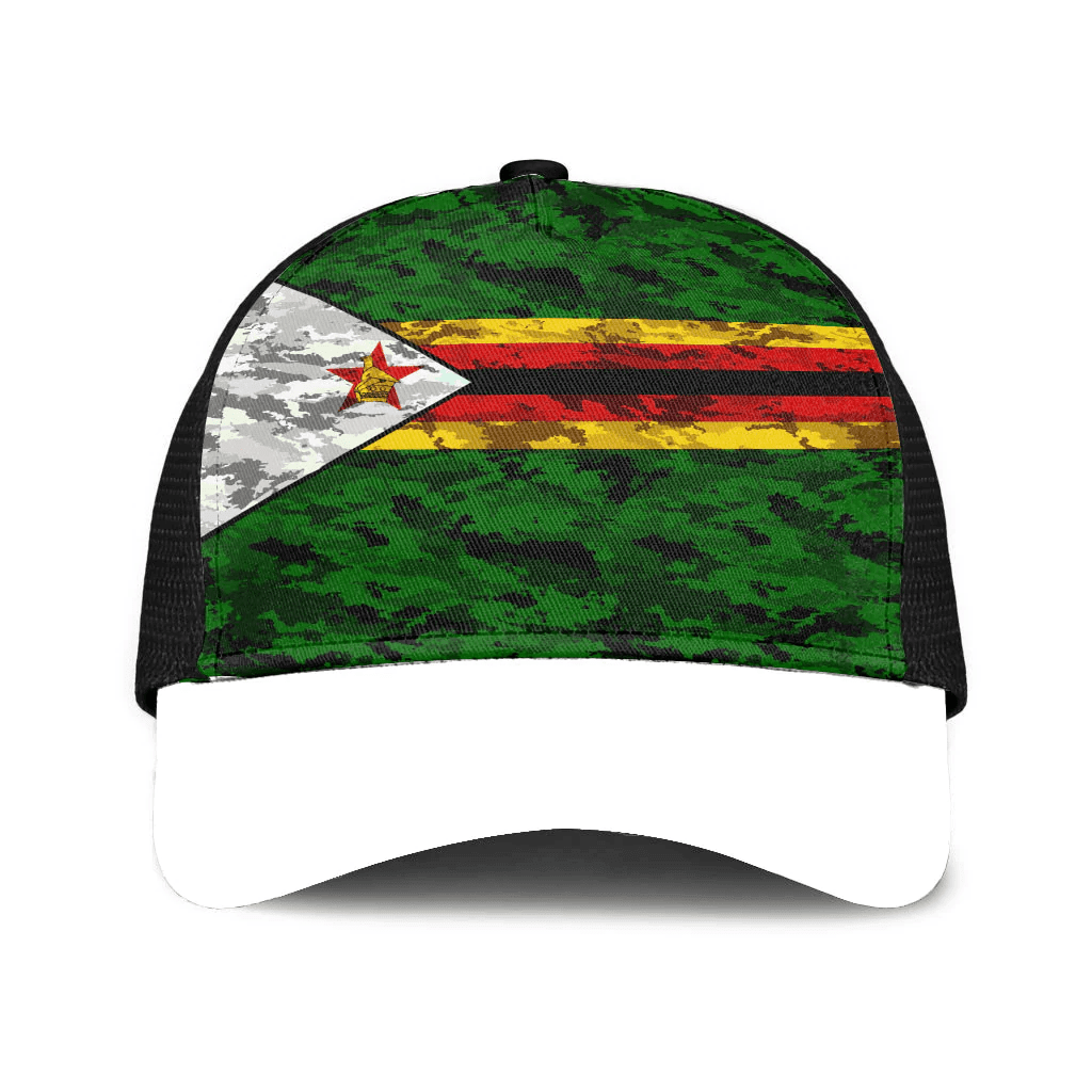 1sttheworld Cap - Zimbabwe Mesh Back Cap - Camo Style A7