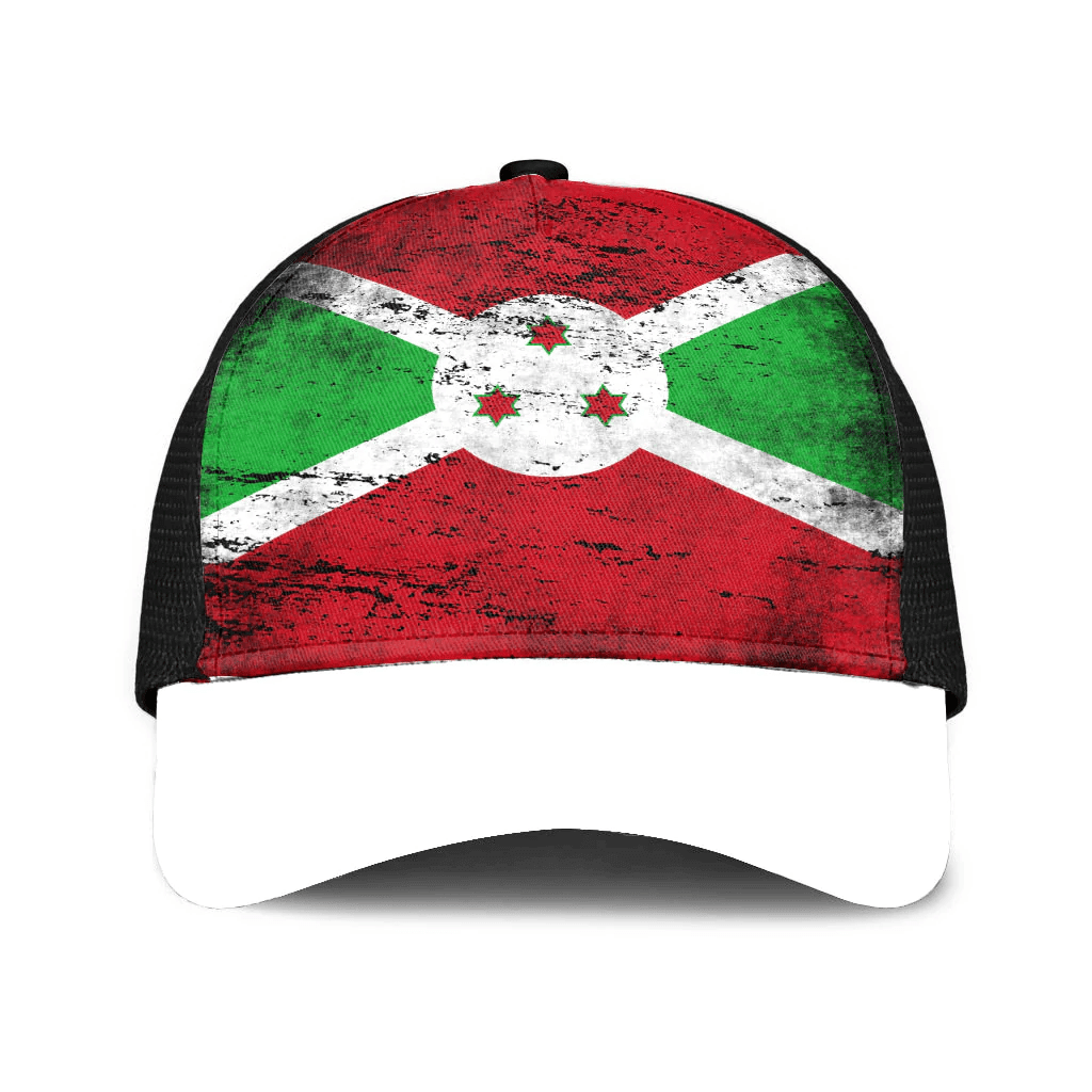1sttheworld Cap - Burundi Mesh Back Cap - Special Grunge Style A7