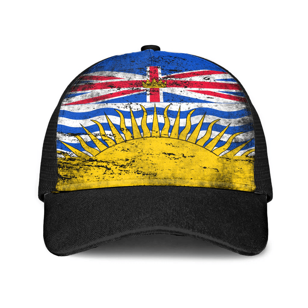 1sttheworld Cap - Canada Of British Columbia Mesh Back Cap - Special Grunge Style A7 | 1sttheworld