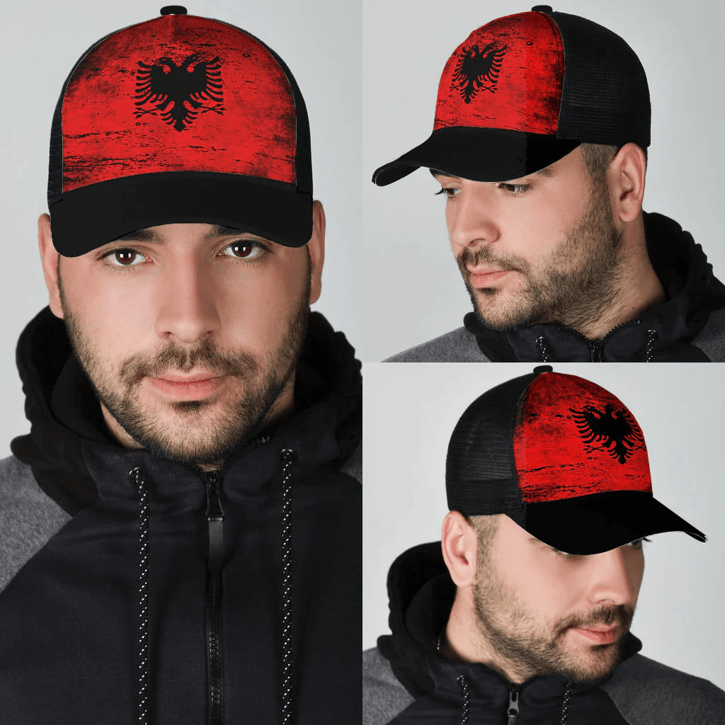 1sttheworld Cap - Albania Mesh Back Cap - Special Grunge Style A7