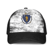 1sttheworld Cap - Massachusetts Mesh Back Cap - Special Grunge Style A7 | 1sttheworld