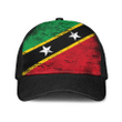 1sttheworld Cap - Saint Kitts And Nevis Mesh Back Cap - Special Grunge Style A7 | 1sttheworld