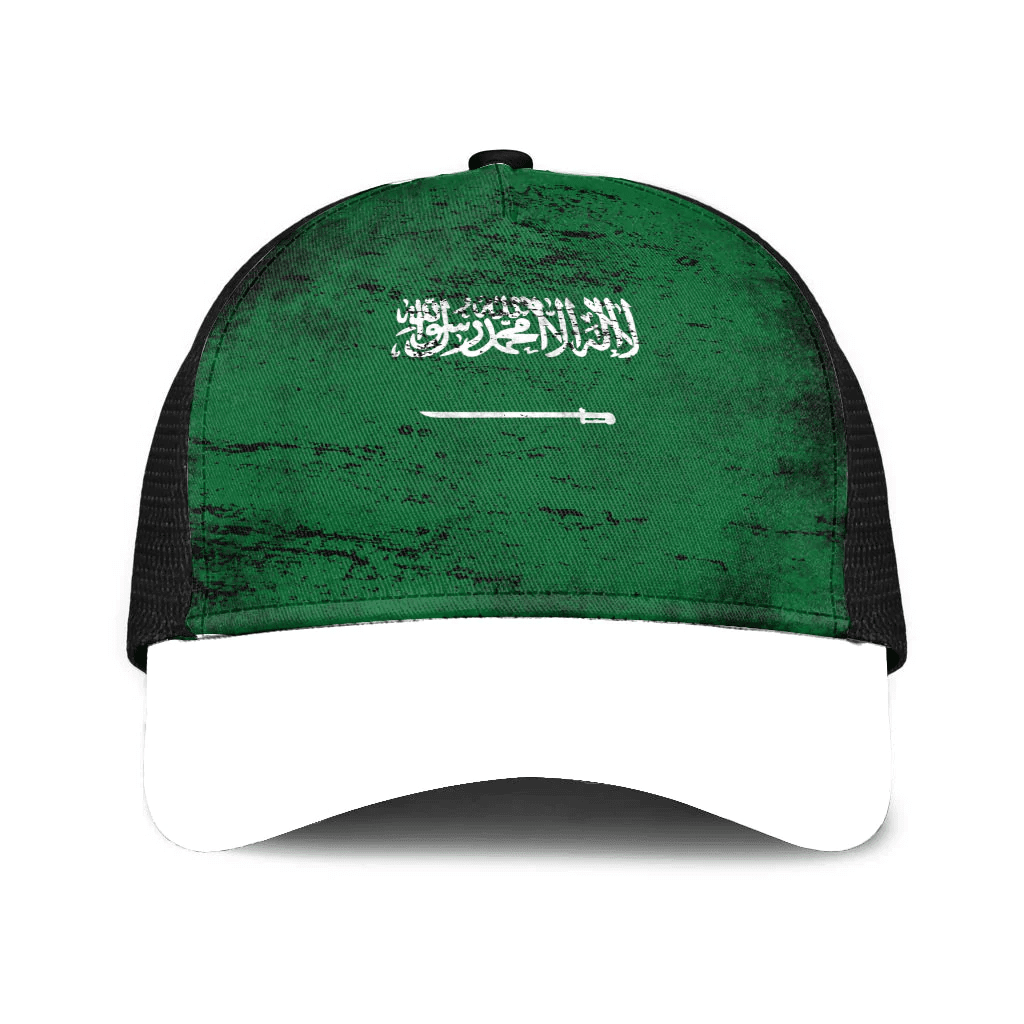 1sttheworld Cap - Saudi Arabia Mesh Back Cap - Special Grunge Style A7