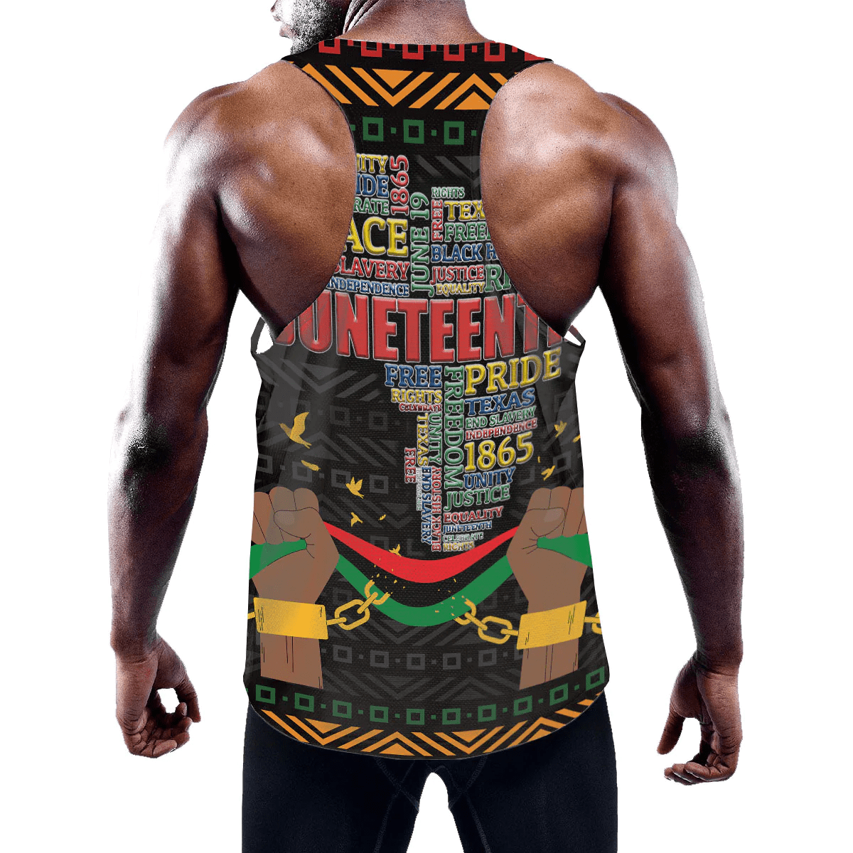 1sttheworld Clothing - Face Color Juneteenth Juneteenth Chemistry Men's Slim Y-Back Muscle Tank Top A95