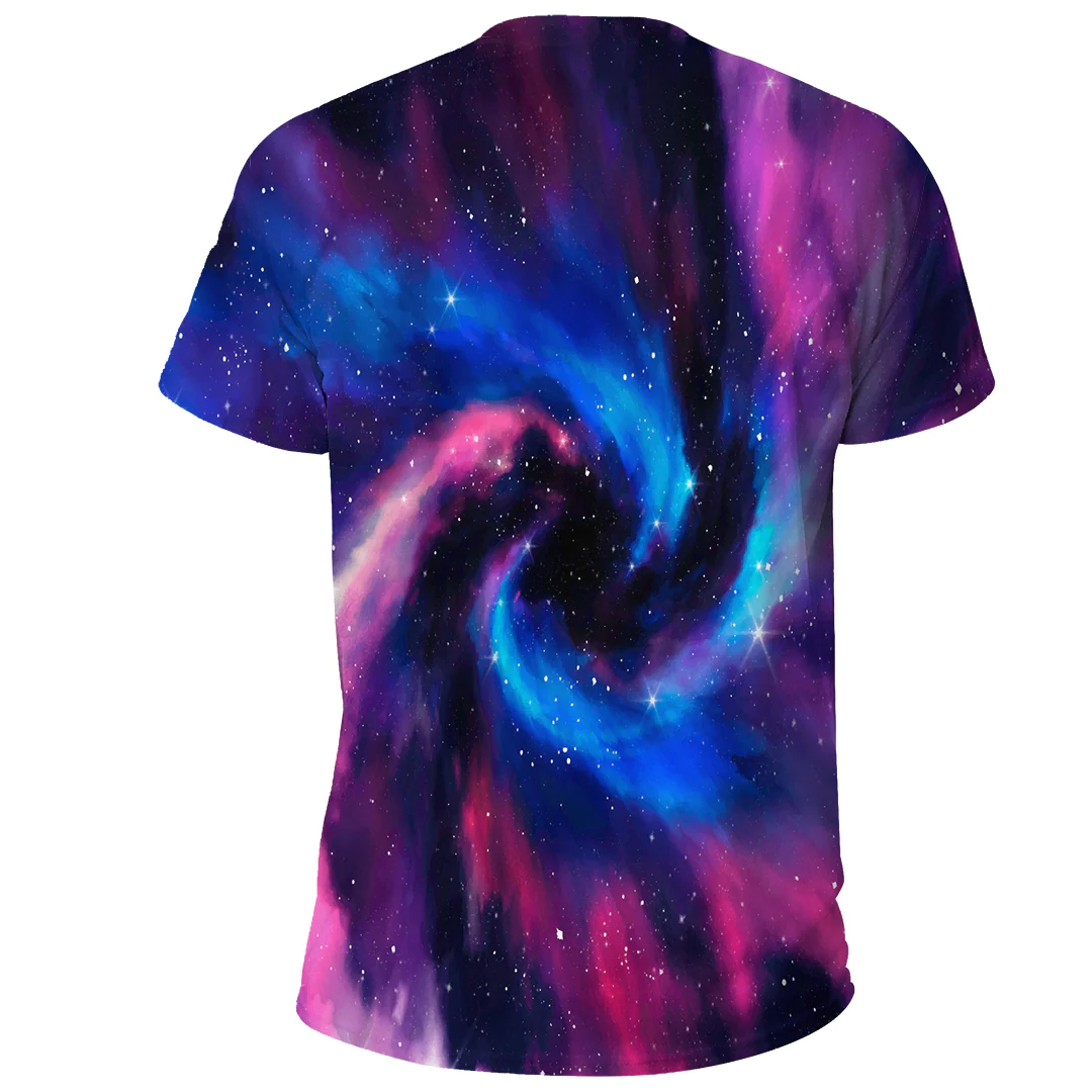 1sttheworld Clothing - Hand Painted Watercolor Galaxy Background T-shirt Galaxy A35