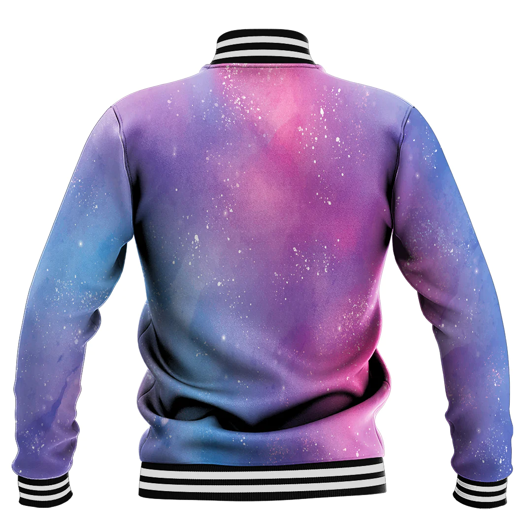 1sttheworld Clothing - Galaxy Background Stellar Sky Watercolor Baseball Jacket Galaxy A35