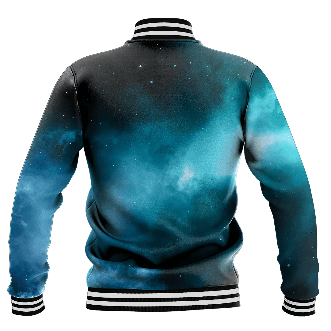 1sttheworld Clothing - Watercolor Galaxy Blue Sea Color Baseball Jacket Galaxy A35