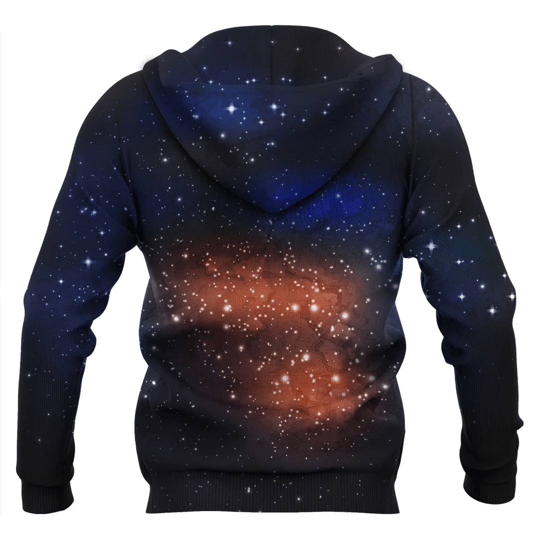 1sttheworld Clothing - Realistic Background About Universe Hoodie Galaxy A35