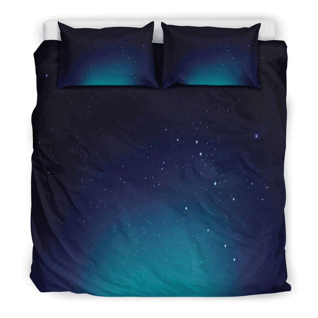 1sttheworld Bedding Set - Gradient Starry Night Dark Background Bedding Set Galaxy A35