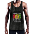 1sttheworld Clothing - Celebrating Black Freedom Men's Slim Y-Back Muscle Tank Top A31