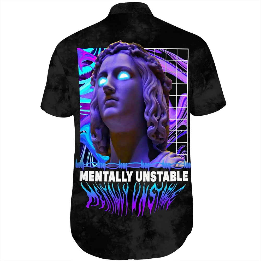 1sttheworld Clothing - Mentally Unstable - Short Sleeve Shirt A7 | 1sttheworld