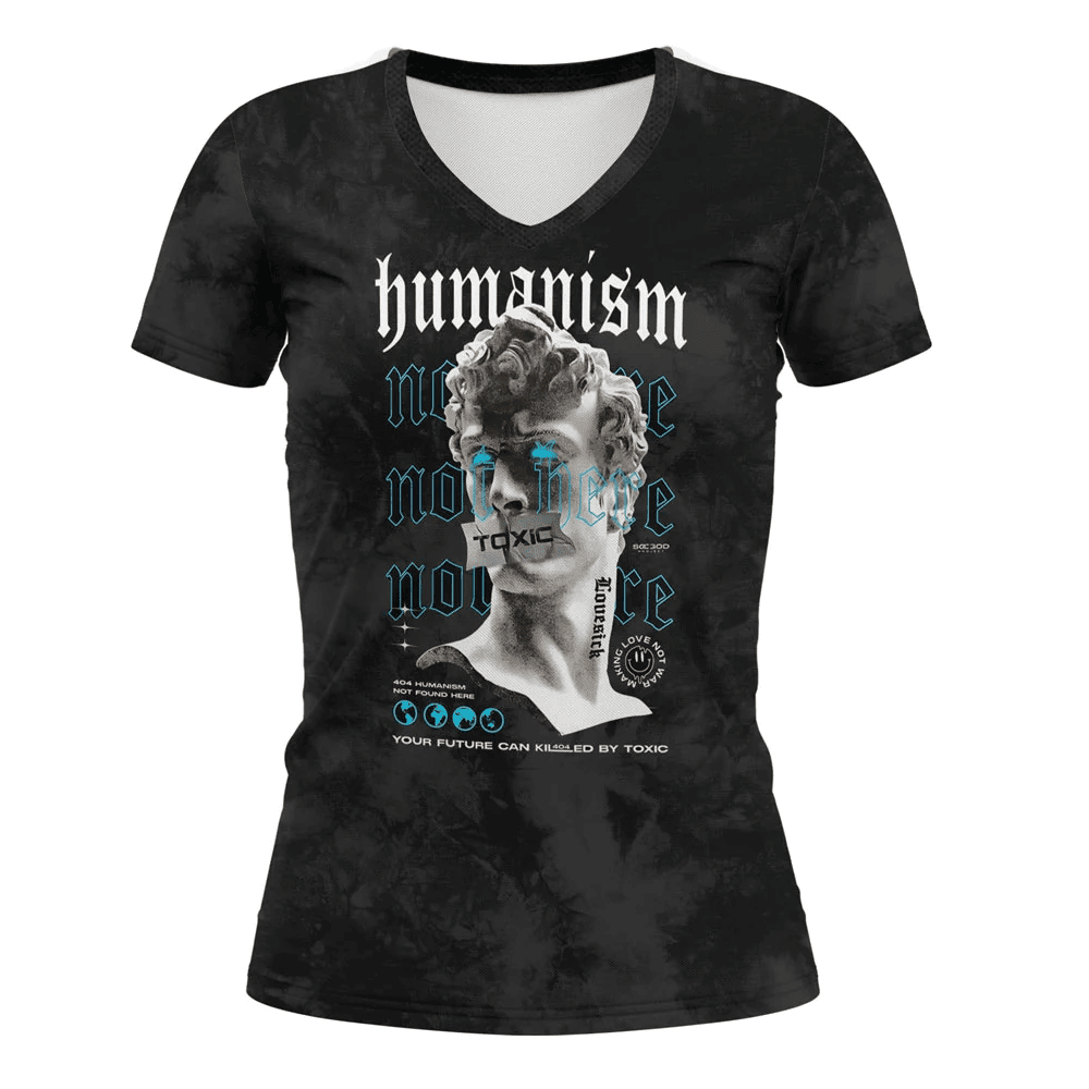 1sttheworld Clothing - Humanism - V-neck T-shirt A7 | 1sttheworld