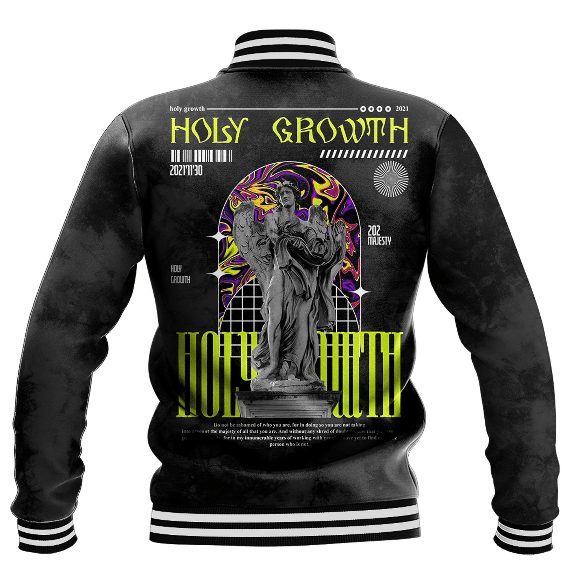1sttheworld Clothing - Holy Growth - Baseball Jackets A7 | 1sttheworld
