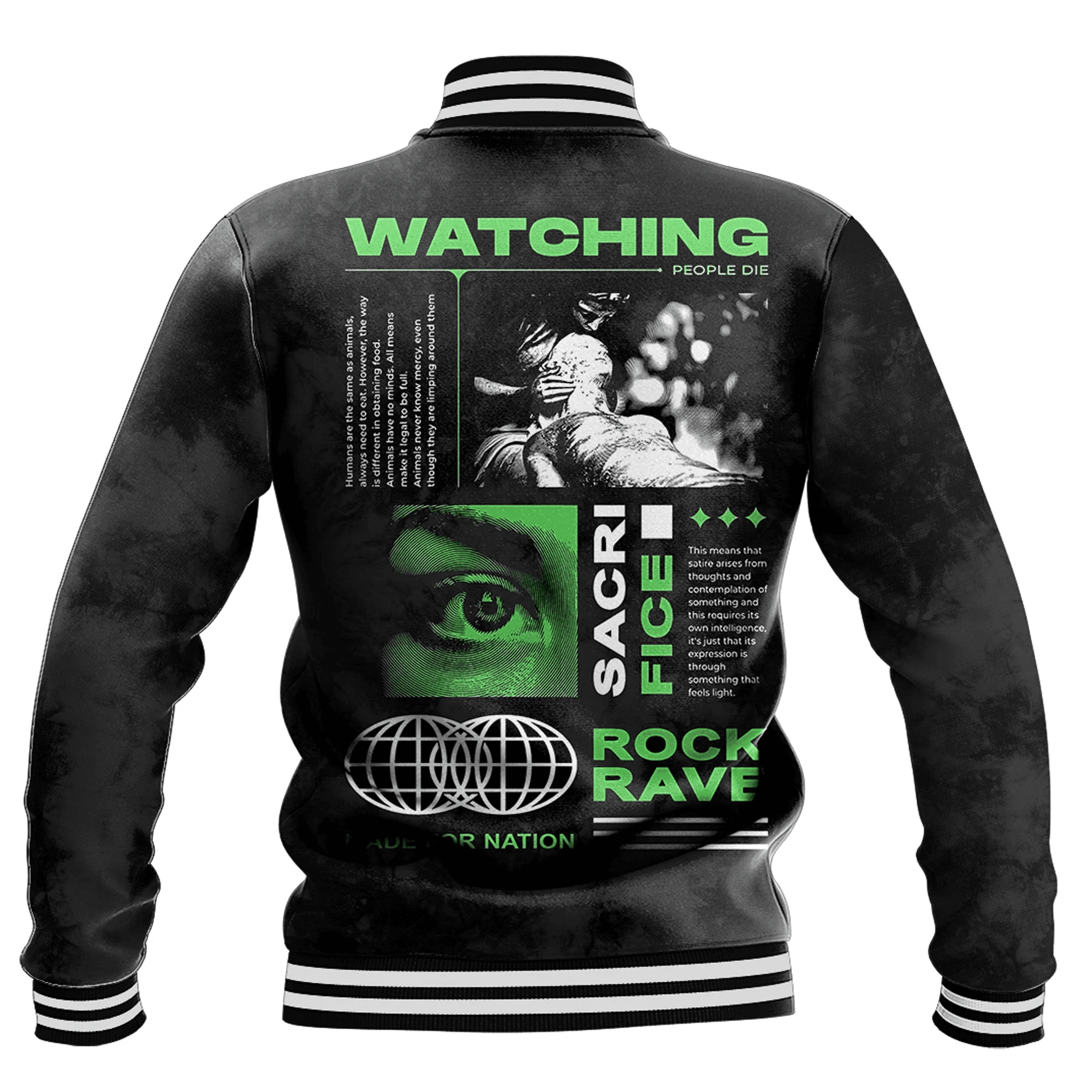 1sttheworld Clothing - Watching Scarface - Baseball Jackets A7 | 1sttheworld