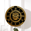 1sttheworld Clock - Scandinavian Drakkar 3 Wooden Clock (Gold) A35