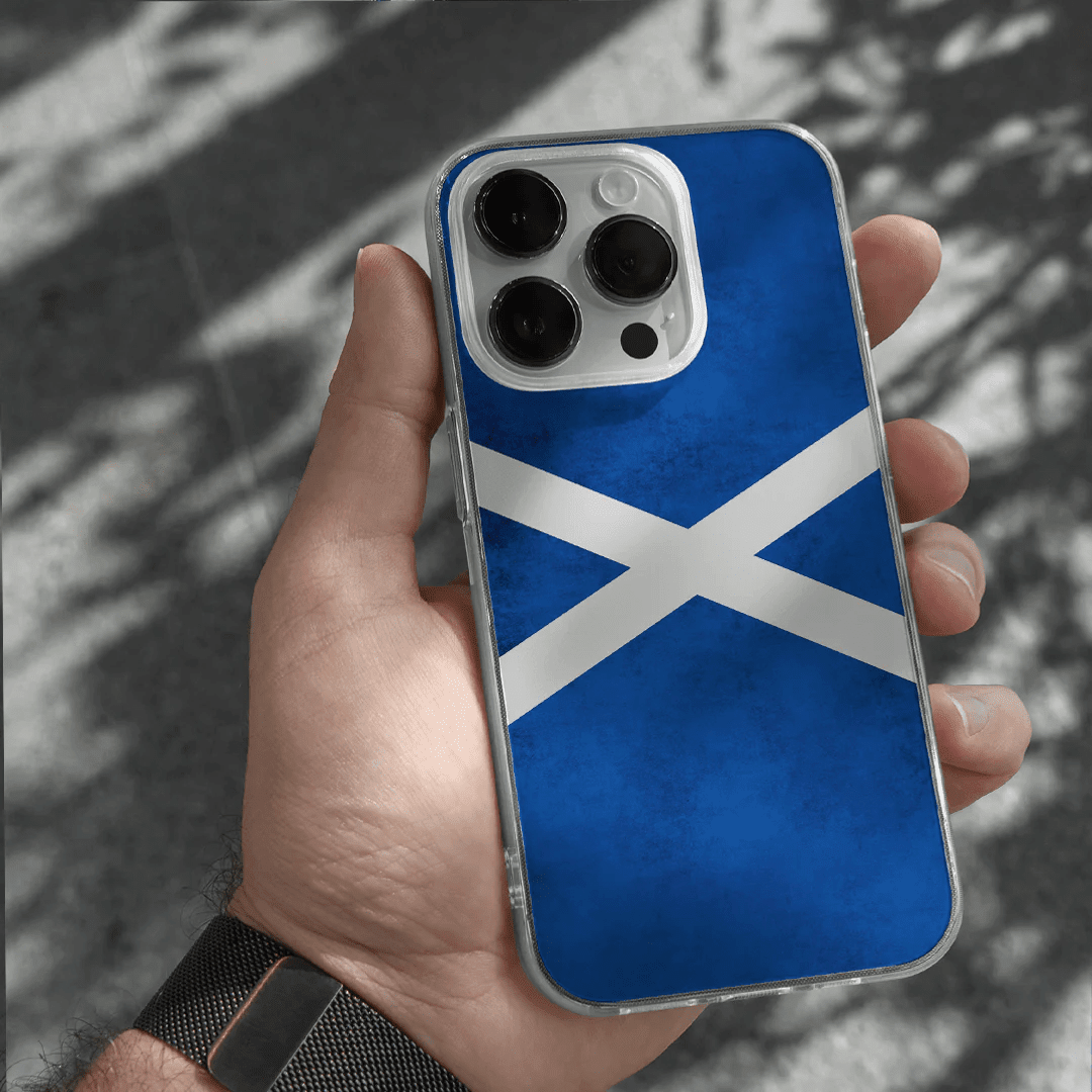 1sttheworld Phone Case - Scotland-Flag Grunge Style Flag iPhone 14 Case A35