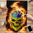 1sttheworld Jigsaw Puzzle - Ukraine Flaming Skull Jigsaw Puzzle A7 | 1sttheworld