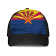 1sttheworld Cap - Flag Of Arizona Mesh Back Cap - Special Grunge Style A7 | 1sttheworld
