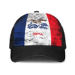 1sttheworld Cap - Flag Of Iowa Mesh Back Cap - Special Grunge Style A7 | 1sttheworld