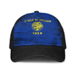 1sttheworld Cap - Flag Of Oregon Mesh Back Cap - Special Grunge Style A7 | 1sttheworld