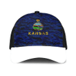 1sttheworld Cap - Flag Of Kansas 1927 - 1961 Mesh Back Cap - Camo Style A7