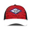 1sttheworld Cap - Flag Of Arkansas From 1924 - 2011 Mesh Back Cap - Camo Style A7