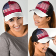 1sttheworld Cap - United States Of America Island Mesh Back Cap - Special Grunge Style A7