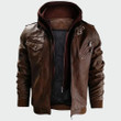 1sttheworld Jacket - Samurai Viking Warrior Ronin Berserk Armor Axe Zipper Leather Jacket A7