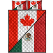 1sttheworld Quilt Bed Set - Mexico With Canada Flag Quilt Bed Set A7