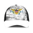 1sttheworld Cap - Us Virgin Islands Mesh Back Cap - Special Grunge Style A7