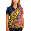 (Custom) 1sttheworld Clothing - Aberdeen District Tartan Polo Shirt Royal Thistle New Style A7