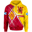1sttheworld Hoodie - MacInnes Scottish Family Crest Hoodie - Scottish Legend Yellow A7 | 1sttheworld