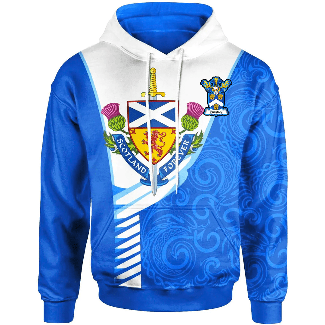 1sttheworld Hoodie - Pumfrey Hoodie - Scotland Fore Flag Color A7 | 1sttheworld