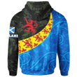 1sttheworld Hoodie - Wade Hoodie - Scottish Lion with Thistle Patterns A7