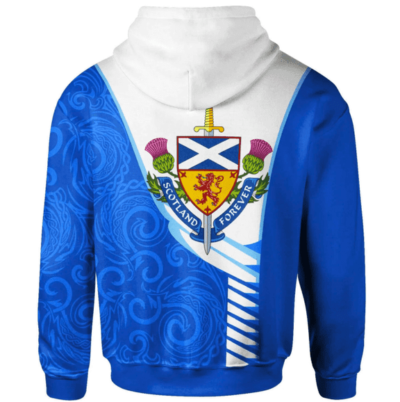 1sttheworld Hoodie - Hatlie or Hateley Hoodie - Scotland Fore Flag Color A7