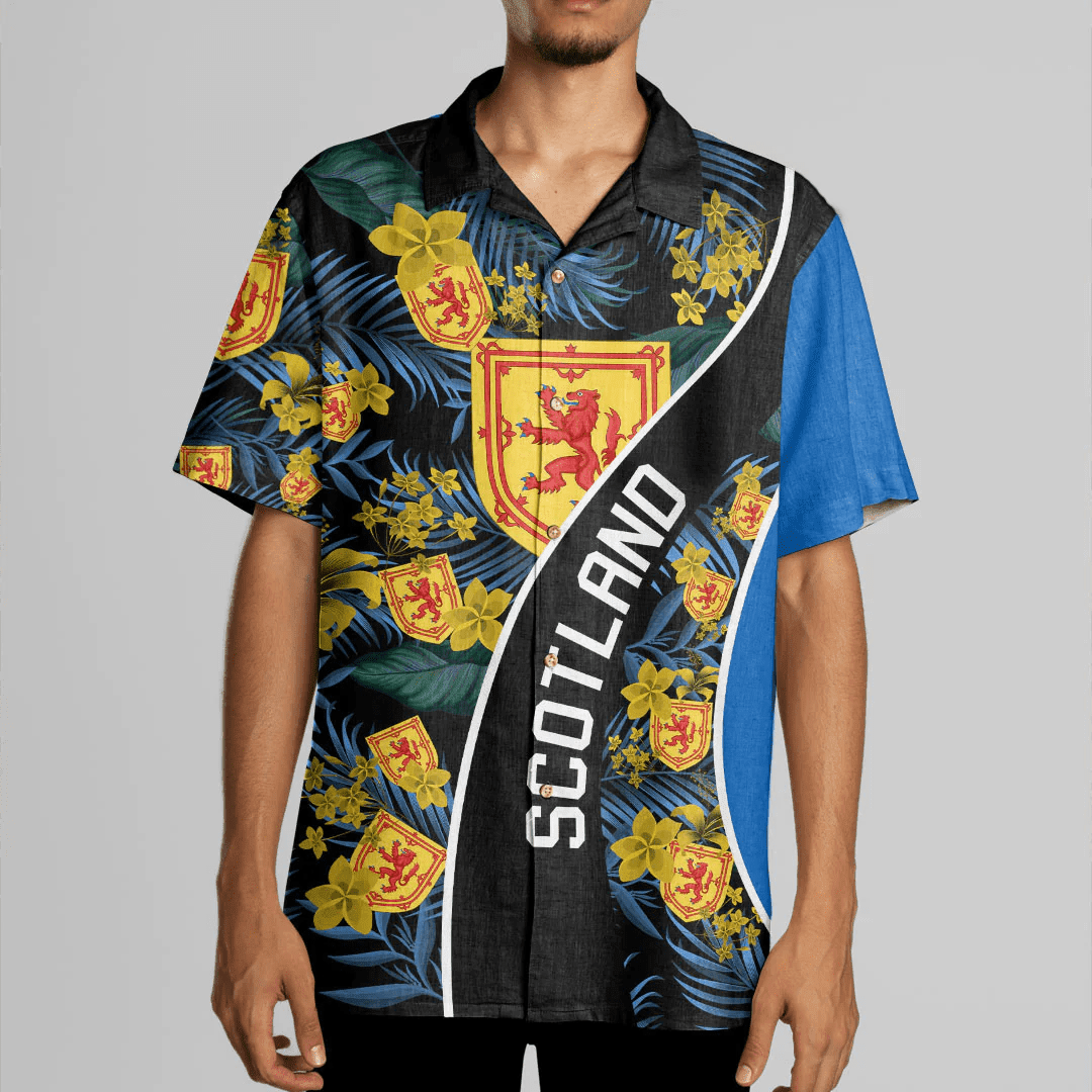 1sttheworld Hawaiian Shirt - Scotland Hawaiian Shirt Vintage Tropical Summer Style A7