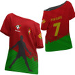 1sttheworld Clothing - Portugal Special Soccer Jersey Style - Off Shoulder T-Shirt A95 | 1sttheworld