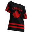 1sttheworld Clothing - (Custom) Canada Team Hockey Jersey Special Style - Off Shoulder T-Shirt A7 | 1sttheworld