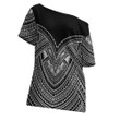 Maori Pattern Off Shoulder T-Shirt A95 | 1sttheworld