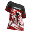 1sttheworld Clothing - (Custom) Canada Hockey Jersey Special Style - Off Shoulder T-Shirt A7 | 1sttheworld