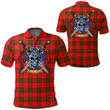 1sttheworld Clothing - Adair Tartan Polo Shirt Celtic Scottish Warrior - Golf Shirt A7